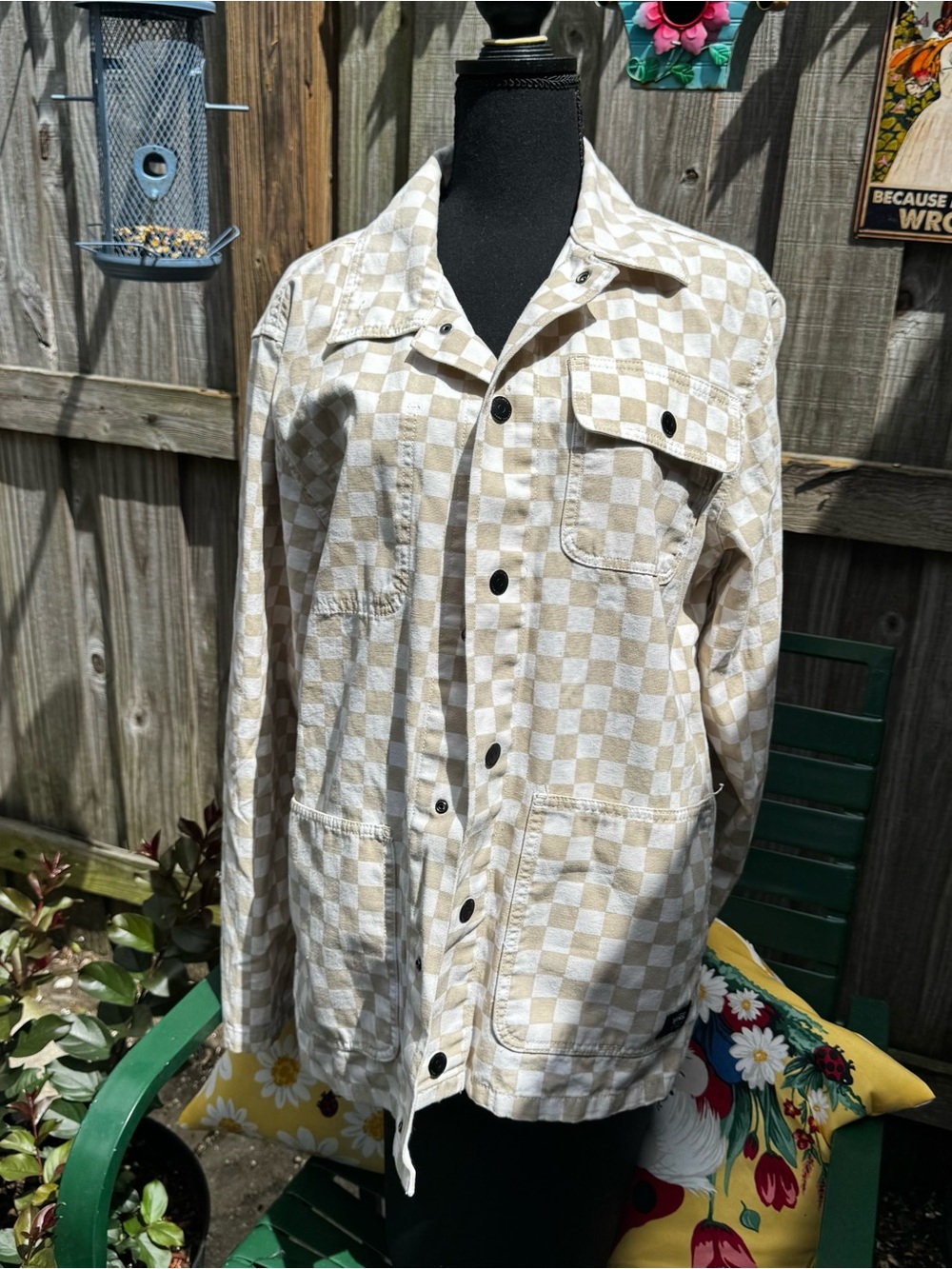 Vans Checkered Drill Chore Work Jacket - Casual Button-Up